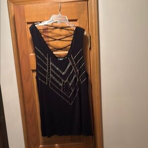 Beaded Rhinestone Tank Top Dressy Sparkly Cool and Comfortable Size 1X